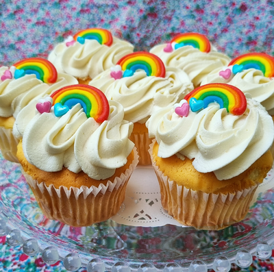 Mardi Gras Pride Cupcakes