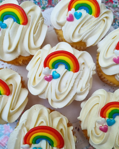 Mardi Gras Pride Cupcakes