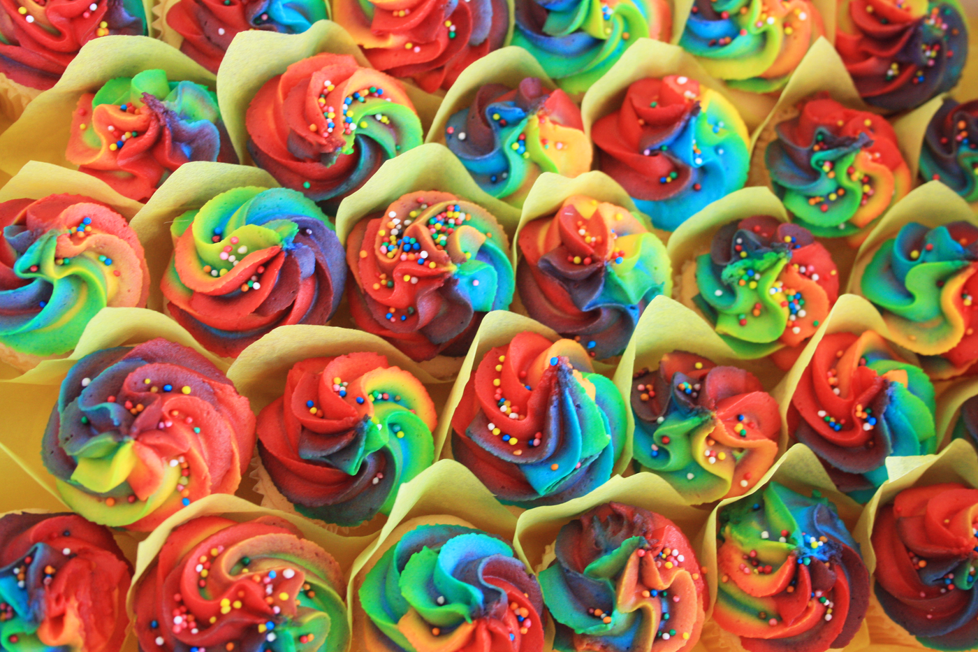 Kaleidoscope Cupcakes