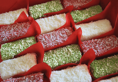 Mini Christmas Lamingtons