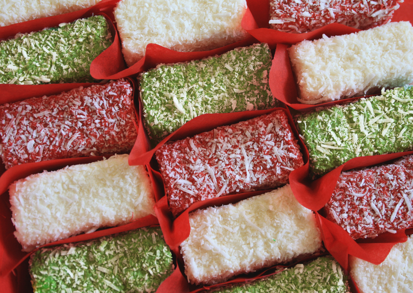 Mini Christmas Lamingtons