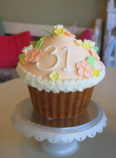 Giant Floral Cupcake