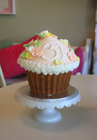 Giant Floral Cupcake