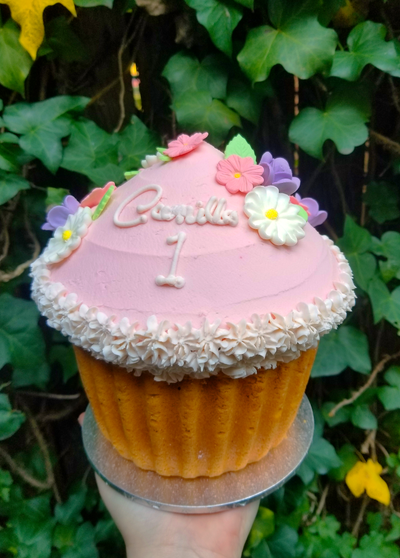 Giant Floral Cupcake